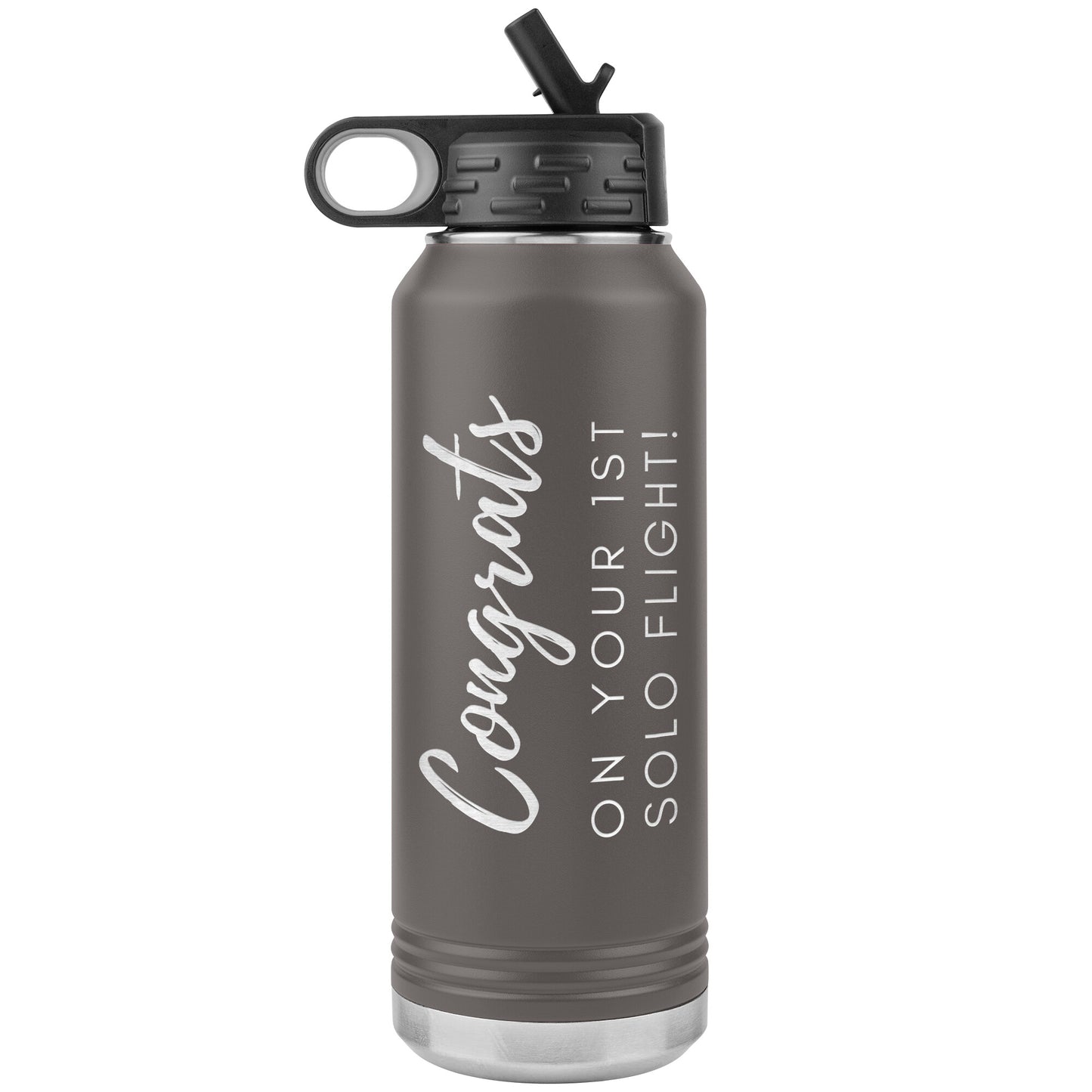 Congrats on your 1st Solo Flight! - 32 oz. water bottle