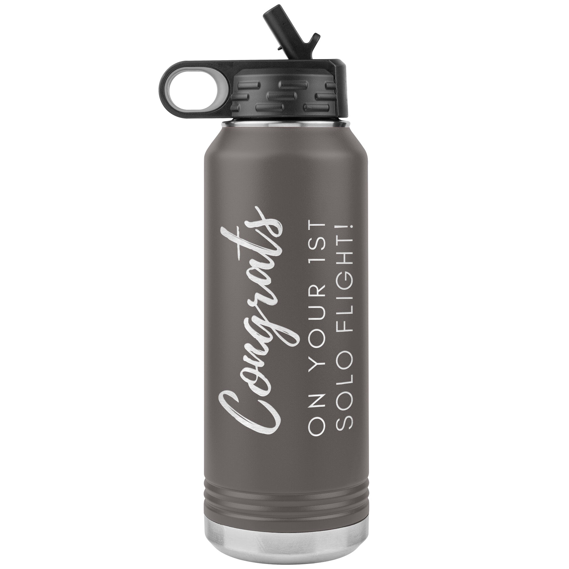 Congrats on your 1st Solo Flight! - 32 oz. water bottle
