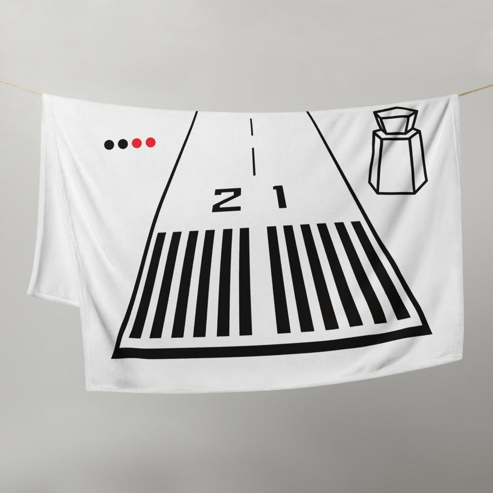 Santa Monica Airport Runway 21 - Throw Blanket