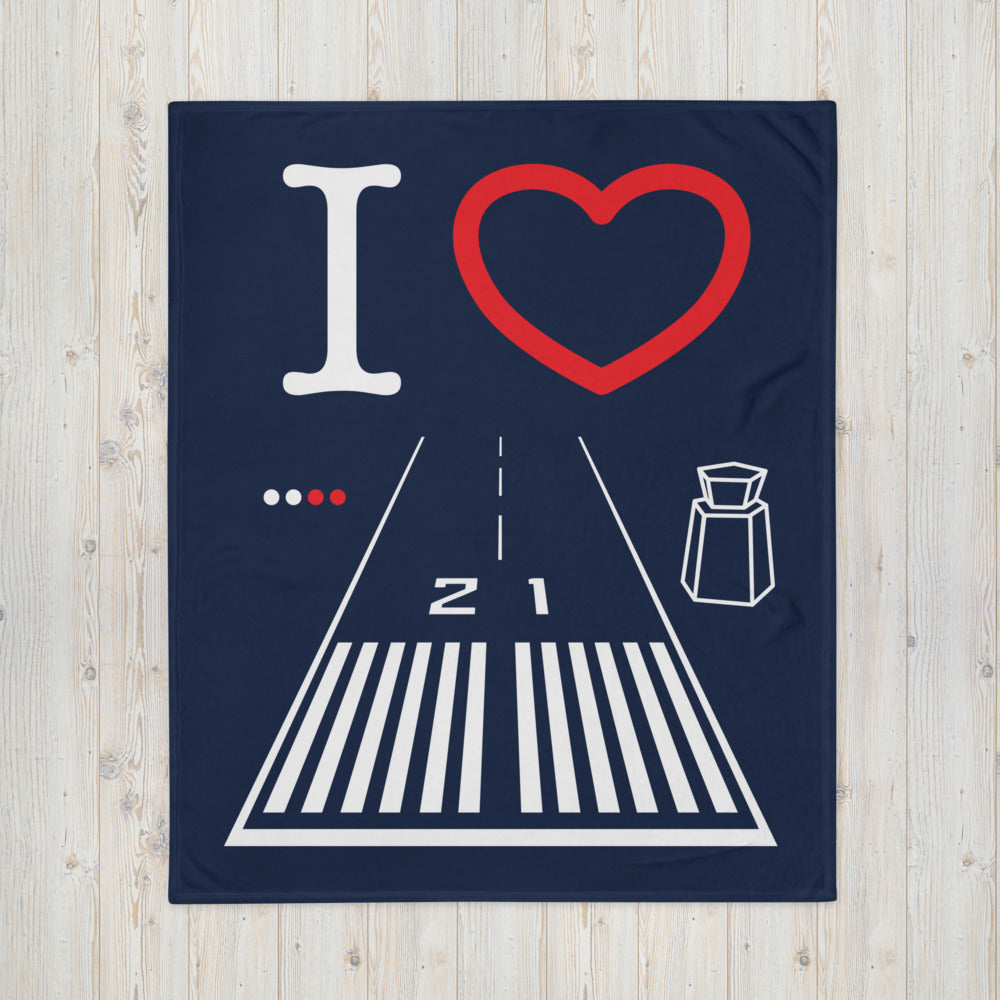 Santa Monica Airport Runway 21 - Throw Blanket