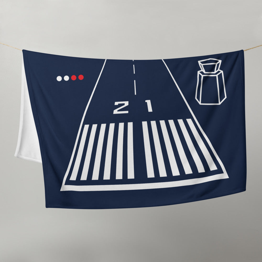 Santa Monica Airport Runway 21 - Throw Blanket