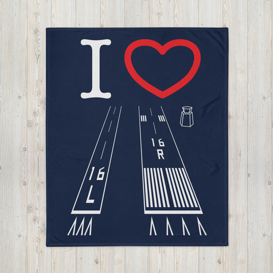 Van Nuys Airport Runways 16L / 16R - Throw Blanket