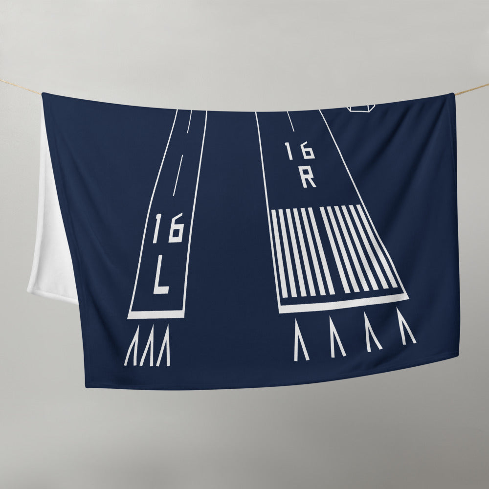 Van Nuys Airport Runways 16L / 16R - Throw Blanket