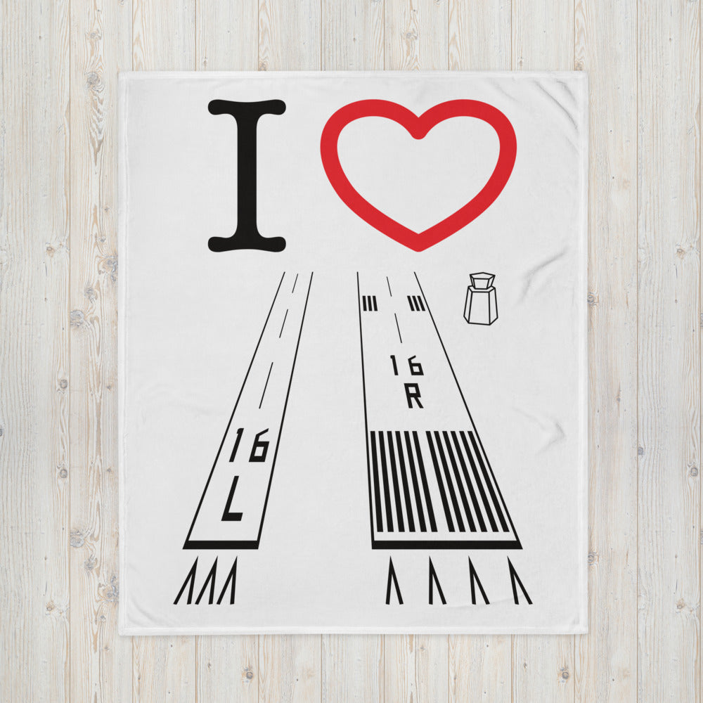 Van Nuys Airport Runways 16L / 16R - Throw Blanket
