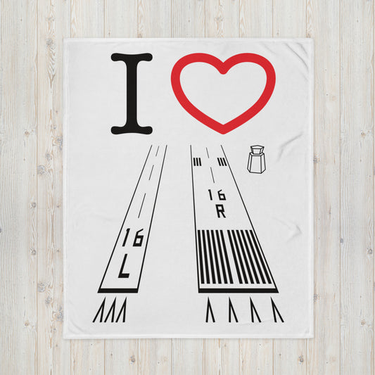 Van Nuys Airport Runways 16L / 16R - Throw Blanket