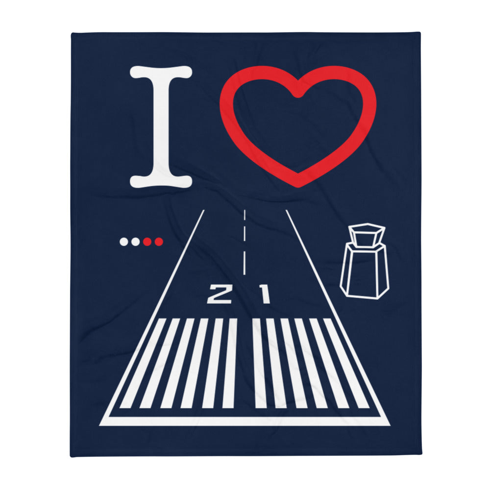 Santa Monica Airport Runway 21 - Throw Blanket
