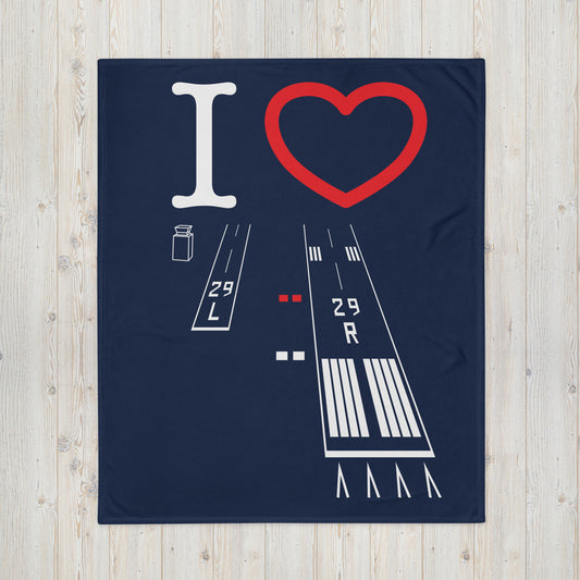 Torrance Airport Runways 29L / 29R - Throw Blanket