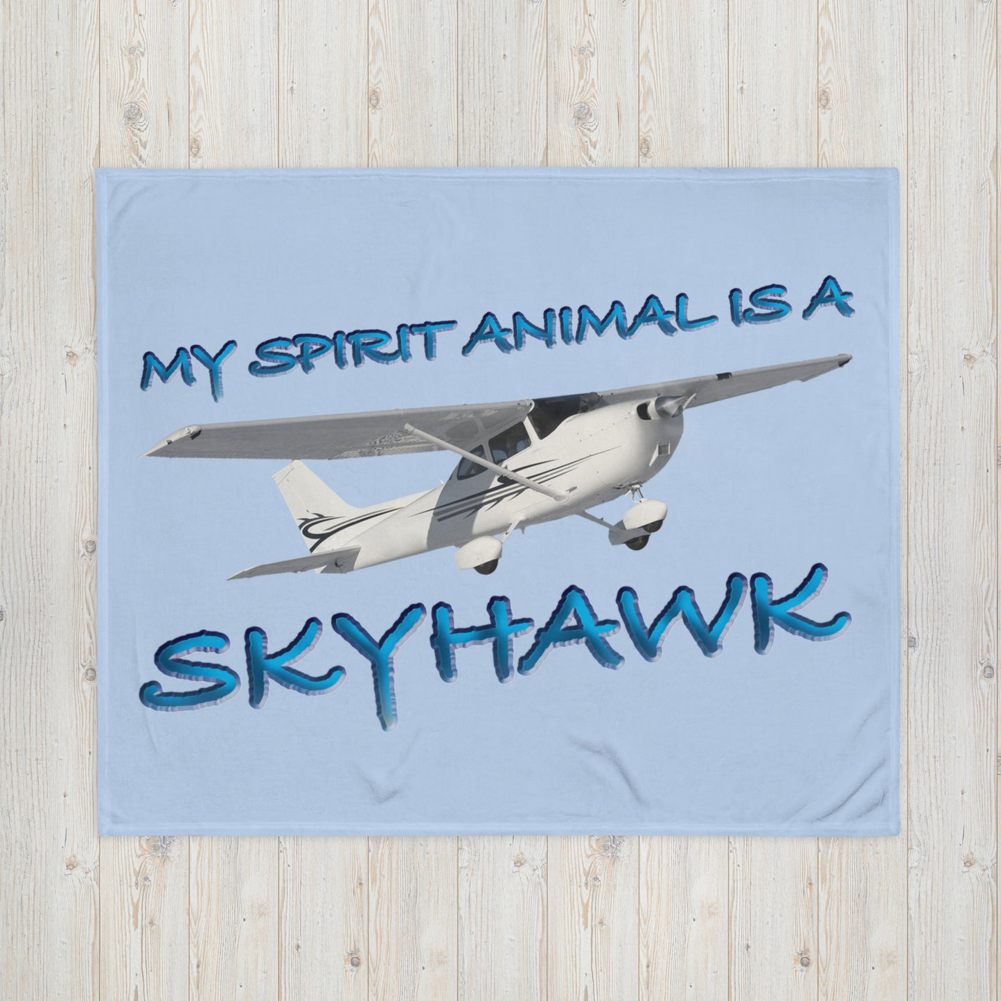 My Spirit Animal is a Skyhawk - Throw Blanket