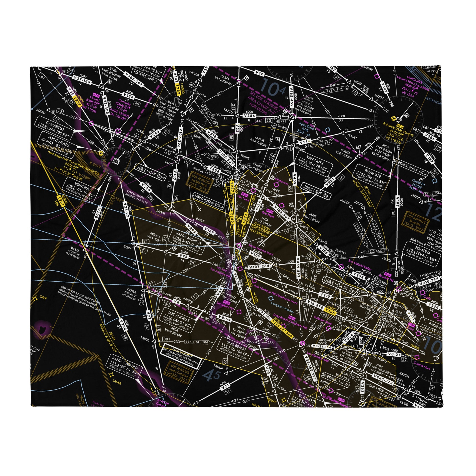 Enroute Low Altitude (ELUS3) Chart  throw blanket (invert 2)