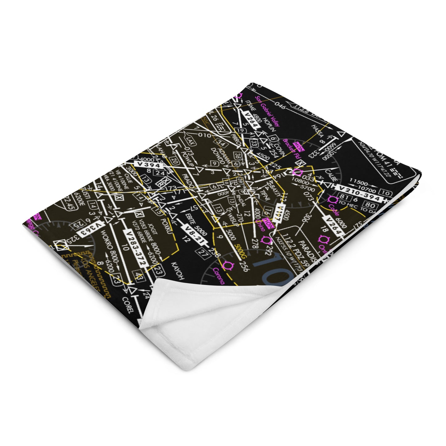 Enroute Low Altitude (ELUS3) Chart throw blanket (invert 2)
