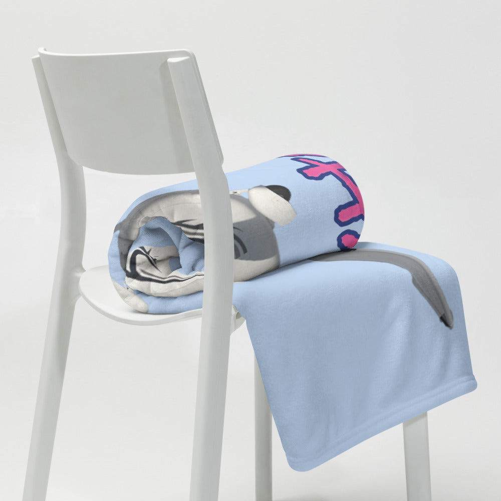 My Spirit Animal Skyhawk light blue throw blanket