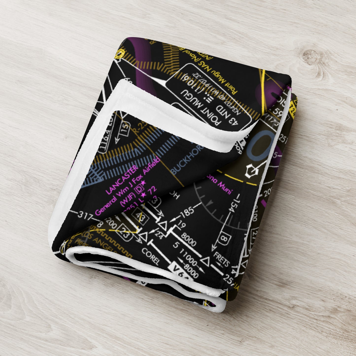 Enroute Low Altitude (ELUS3) Chart throw blanket (invert 2)