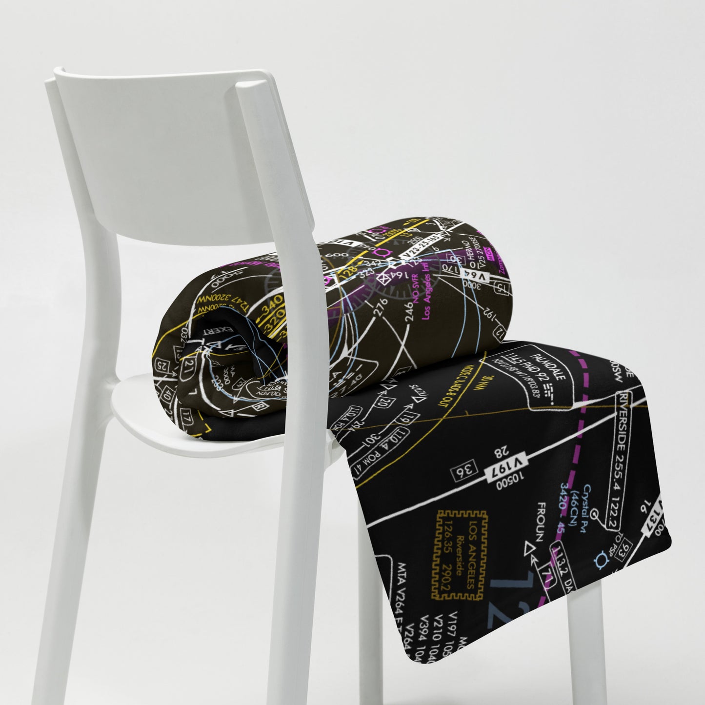 Aeronautical Chart - throw blanket (invert 2)