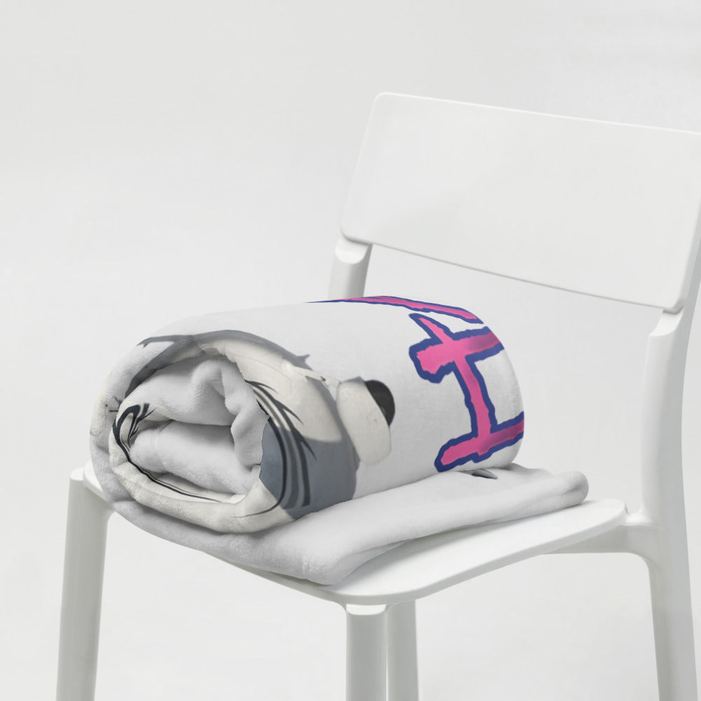 My Spirit Animal is a Skyhawk off white throw blanket