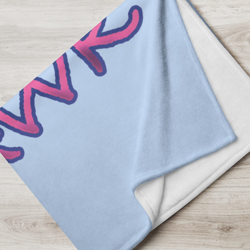 My Spirit Animal Skyhawk light blue throw blanket
