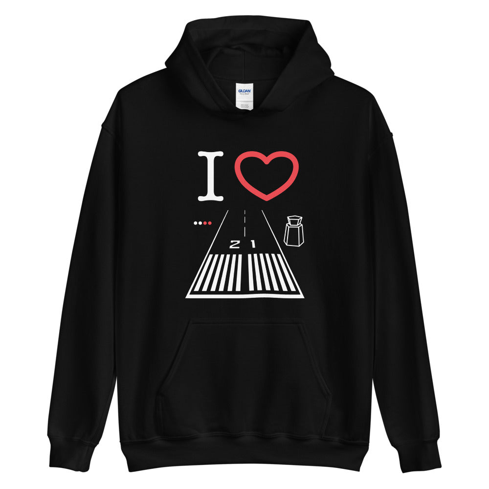 Santa Monica Airport Runway 21 / 3 - unisex hoodie