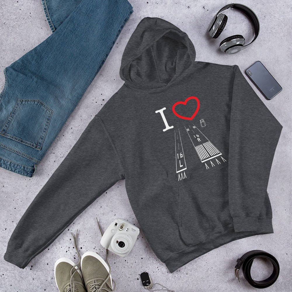 Van Nuys Airport Runways 16L - 16R / 34L - 34R - unisex hoodie