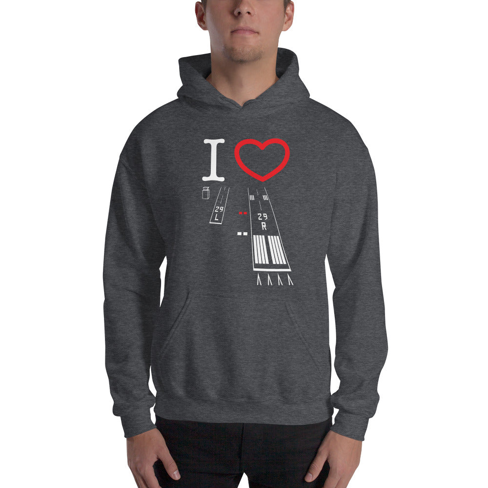 Torrance Airport Runways 29L / 29R - 11L / 11R - unisex hoodie