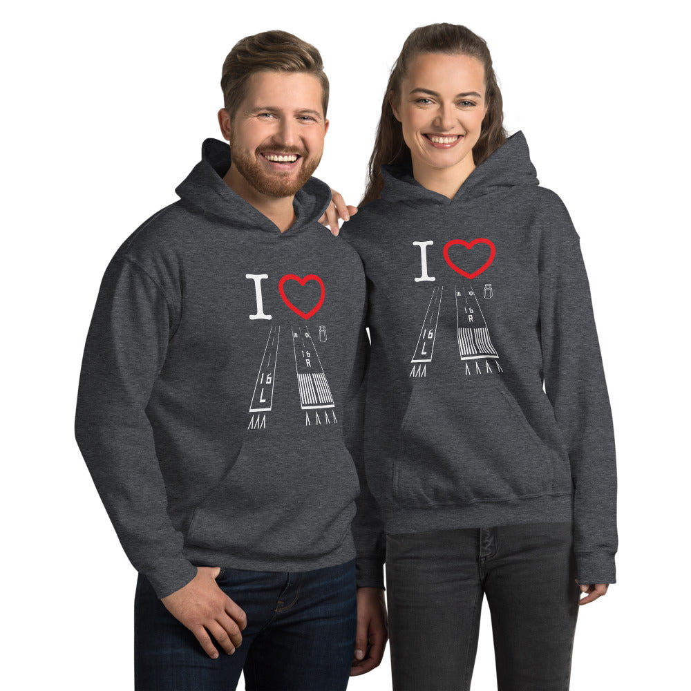 Van Nuys Airport Runways 16L - 16R / 34L - 34R - unisex hoodie