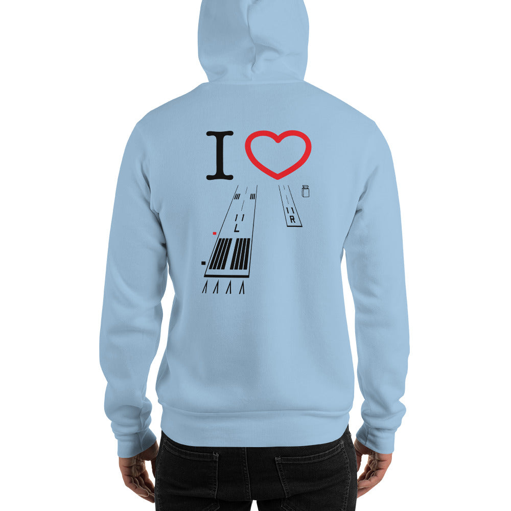Torrance Airport Runways 29L / 29R - 11L / 11R - unisex hoodie