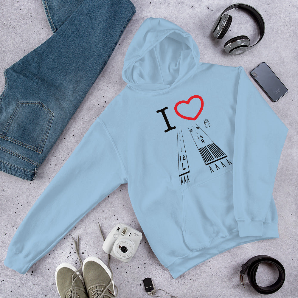 Van Nuys Airport Runways 16L - 16R / 34L - 34R - unisex hoodie
