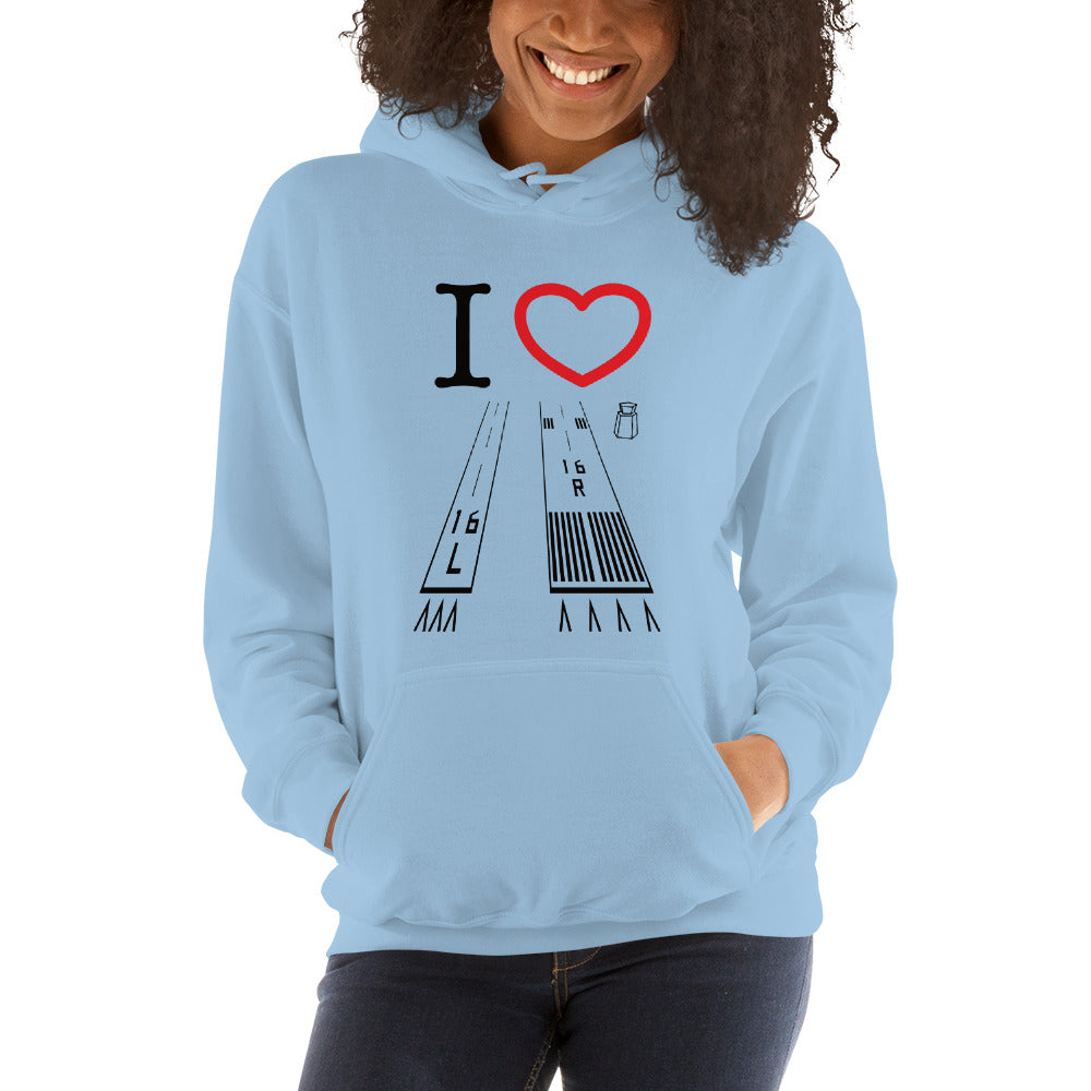 Van Nuys Airport Runways 16L - 16R / 34L - 34R - unisex hoodie