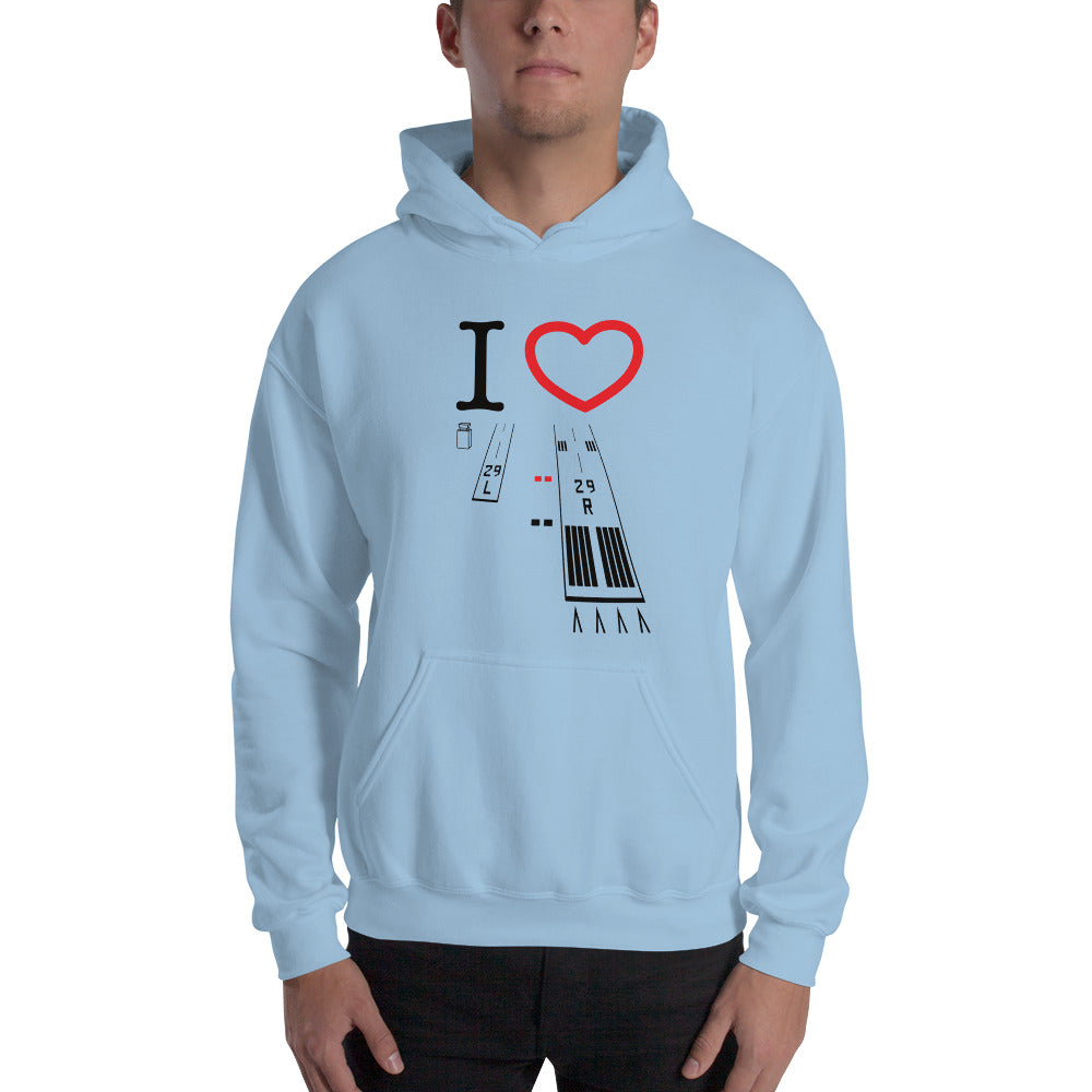 Torrance Airport Runways 29L / 29R - 11L / 11R - unisex hoodie
