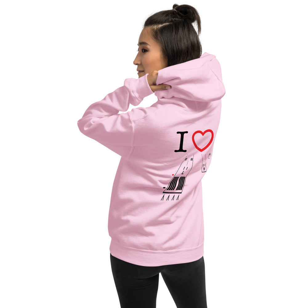 Torrance Airport Runways 29L / 29R - 11L / 11R - unisex hoodie