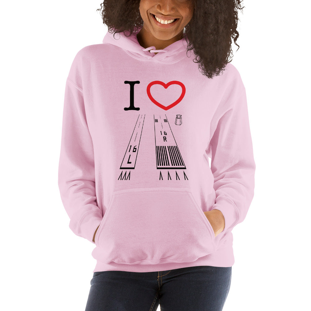 Van Nuys Airport Runways 16L - 16R / 34L - 34R - unisex hoodie