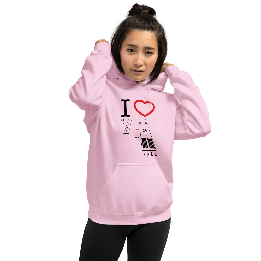 Torrance Airport Runways 29L / 29R - 11L / 11R - unisex hoodie