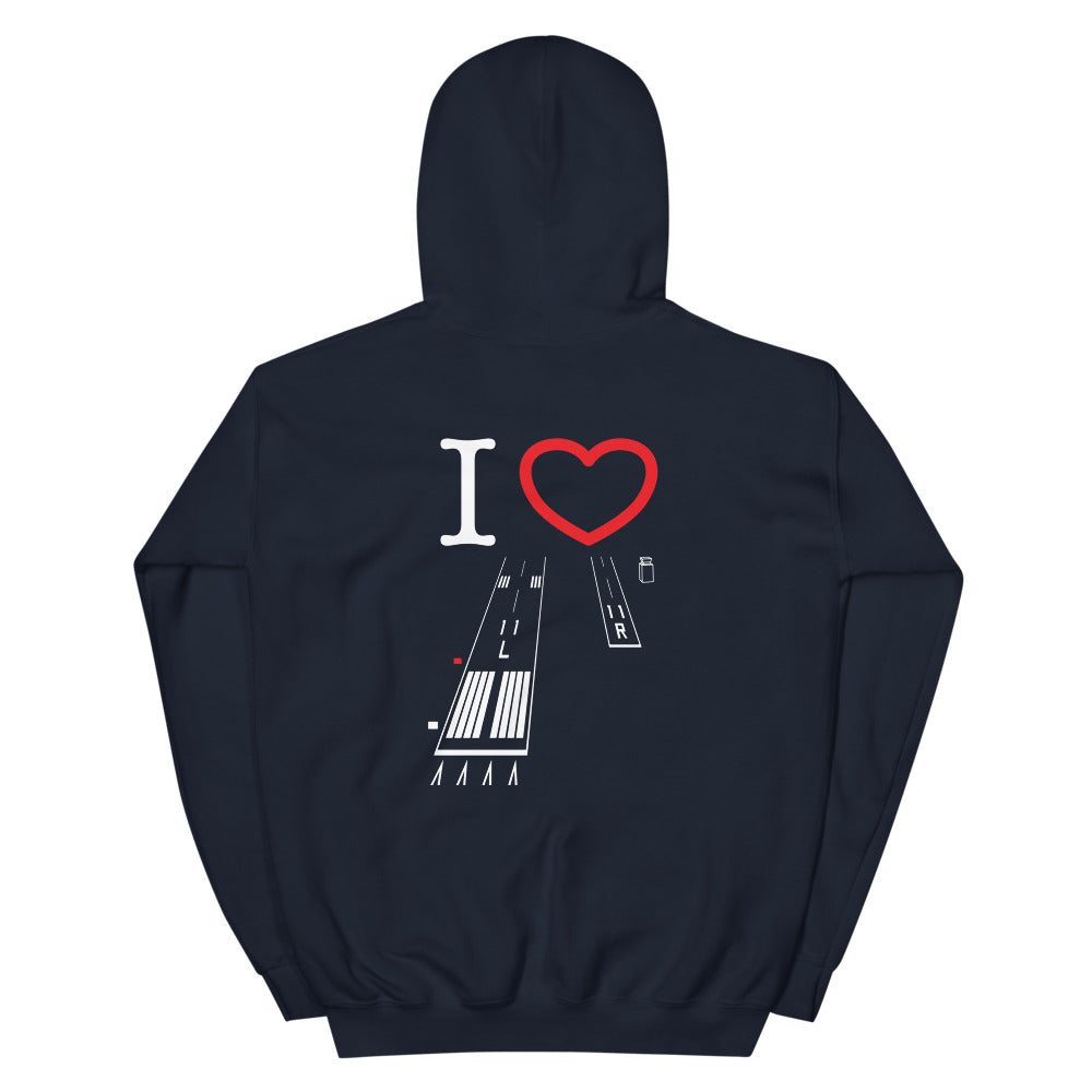 Torrance Airport Runways 29L / 29R - 11L / 11R - unisex hoodie