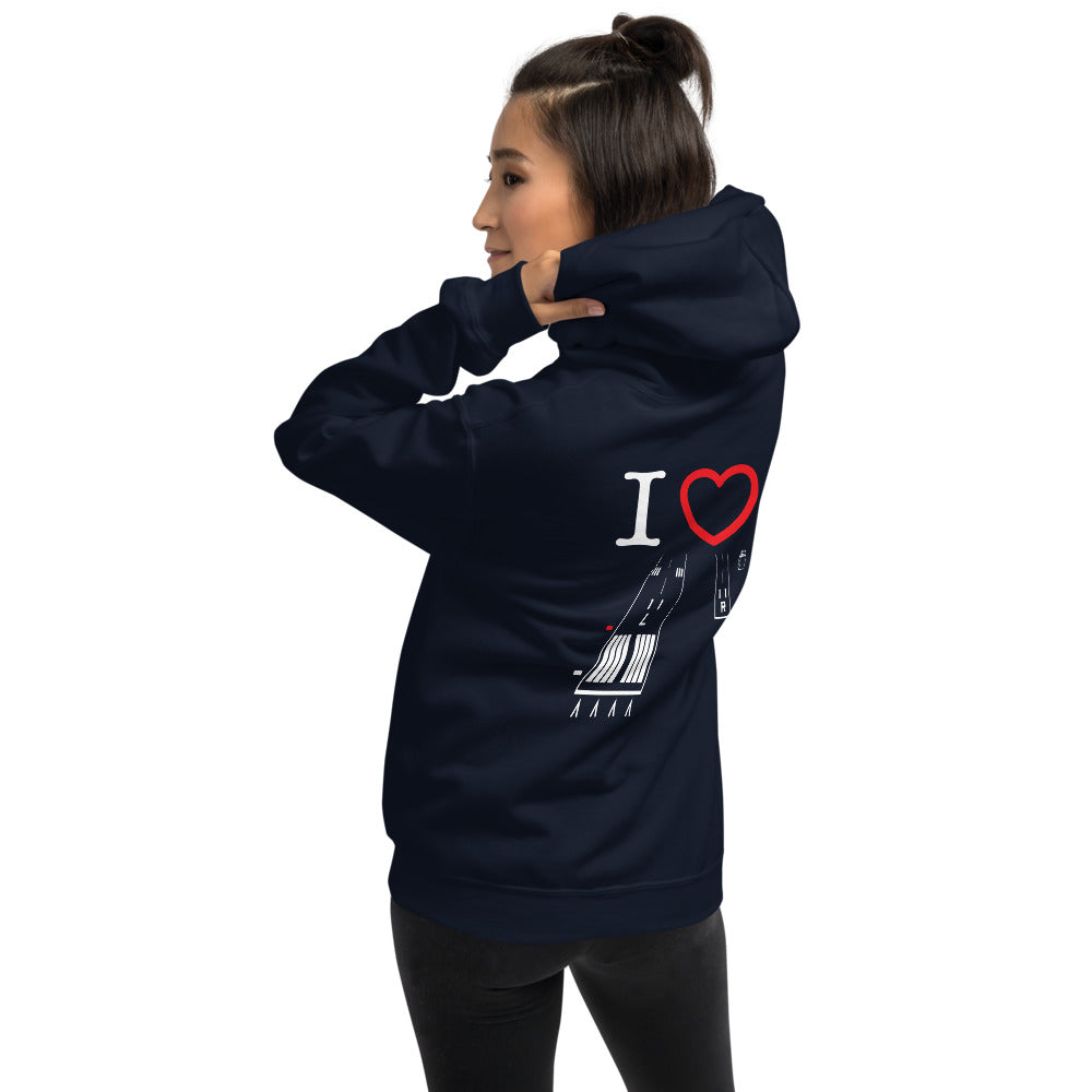 Torrance Airport Runways 29L / 29R - 11L / 11R - unisex hoodie