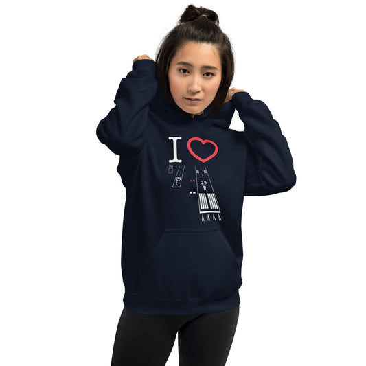 Torrance Airport Runways 29L / 29R - 11L / 11R - unisex hoodie