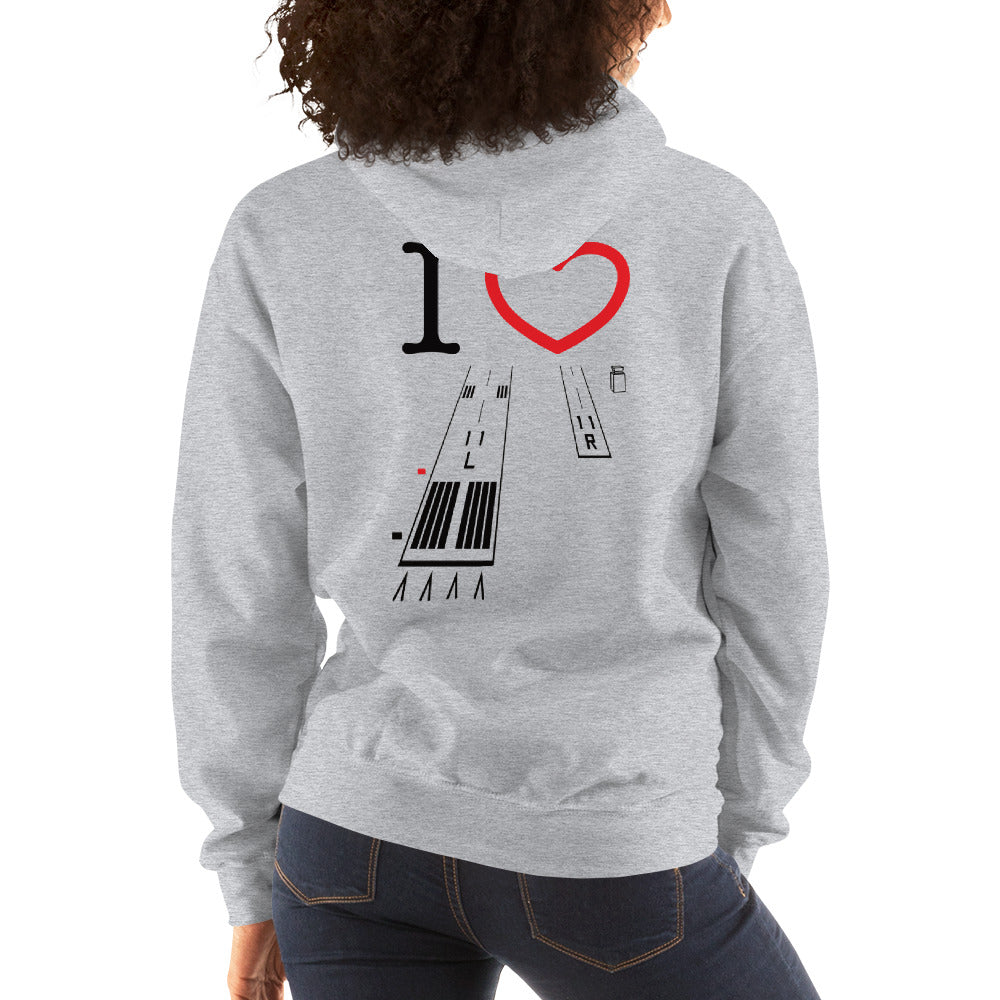 Torrance Airport Runways 29L / 29R - 11L / 11R - unisex hoodie