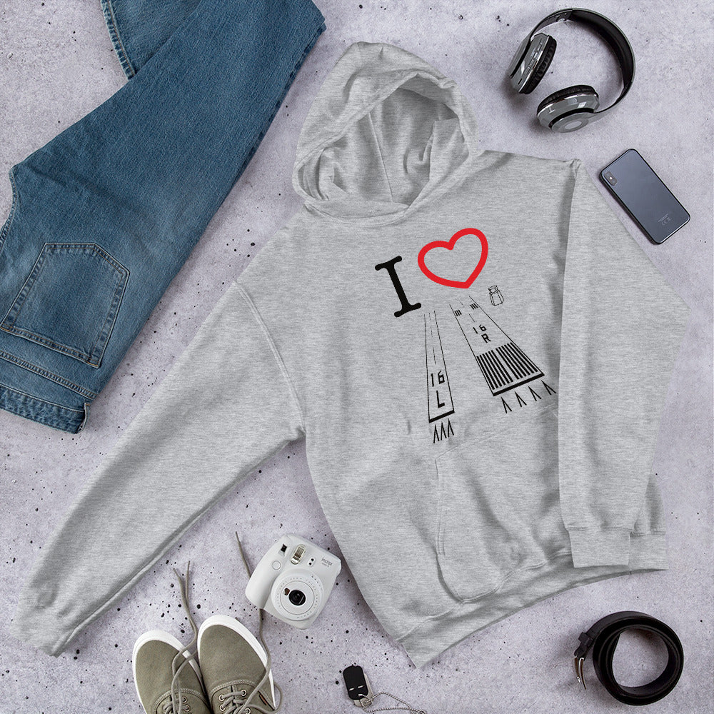 Van Nuys Airport Runways 16L - 16R / 34L - 34R - unisex hoodie