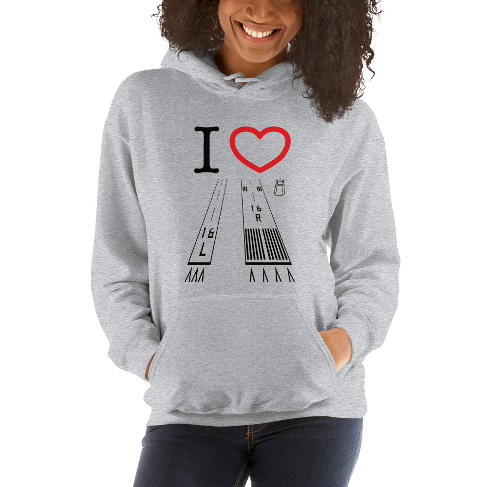 Van Nuys Airport Runways 16L - 16R / 34L - 34R - unisex hoodie