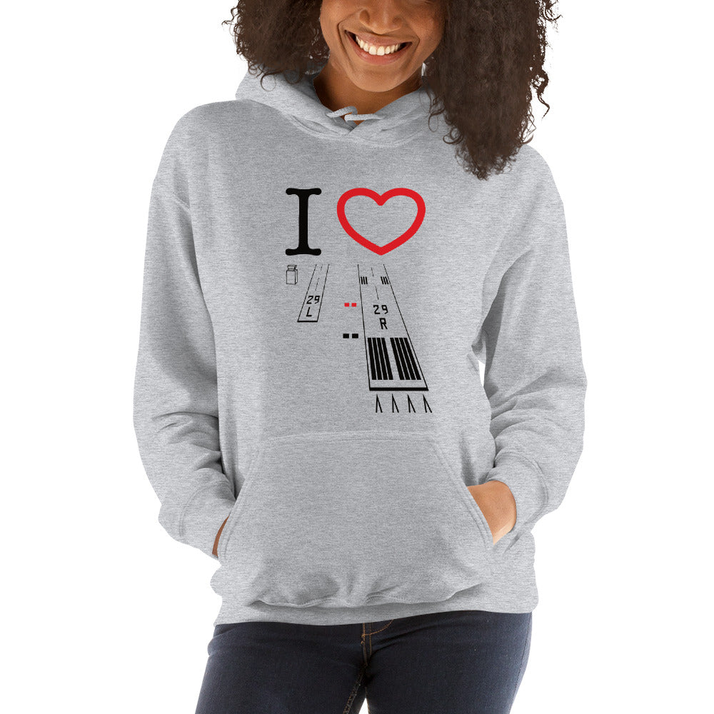 Torrance Airport Runways 29L / 29R - 11L / 11R - unisex hoodie