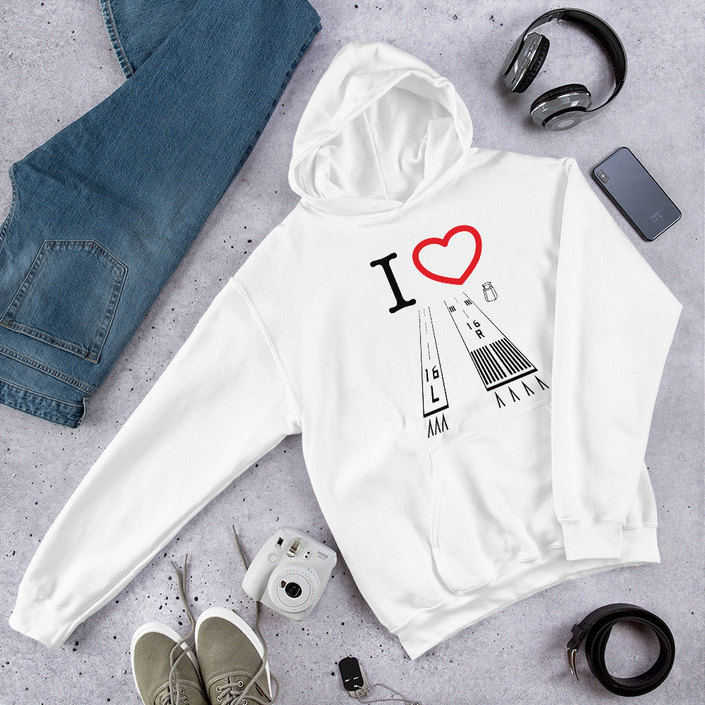 Van Nuys Airport Runways 16L - 16R / 34L - 34R - unisex hoodie