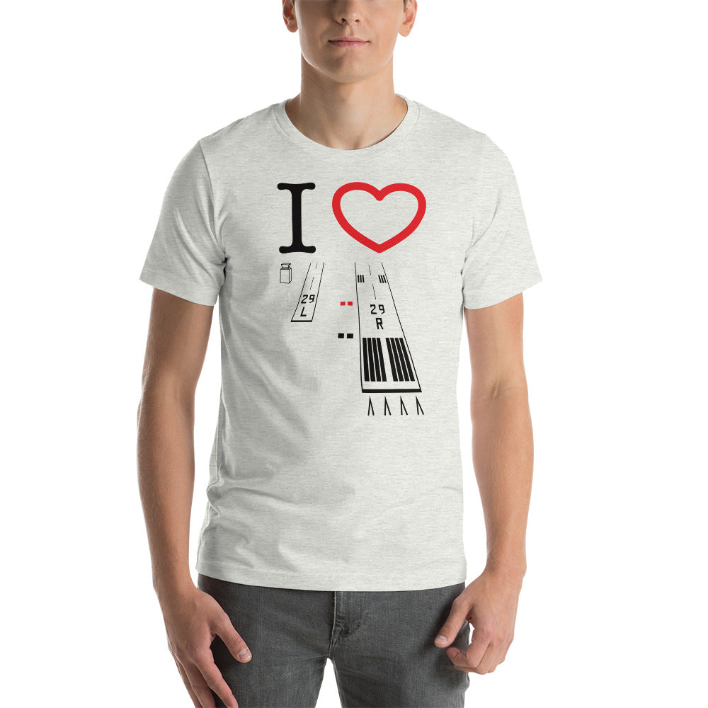 Torrance Airport Runways 29L / 29R - Runways 11L / 11R - Short-Sleeve Unisex T-Shirt