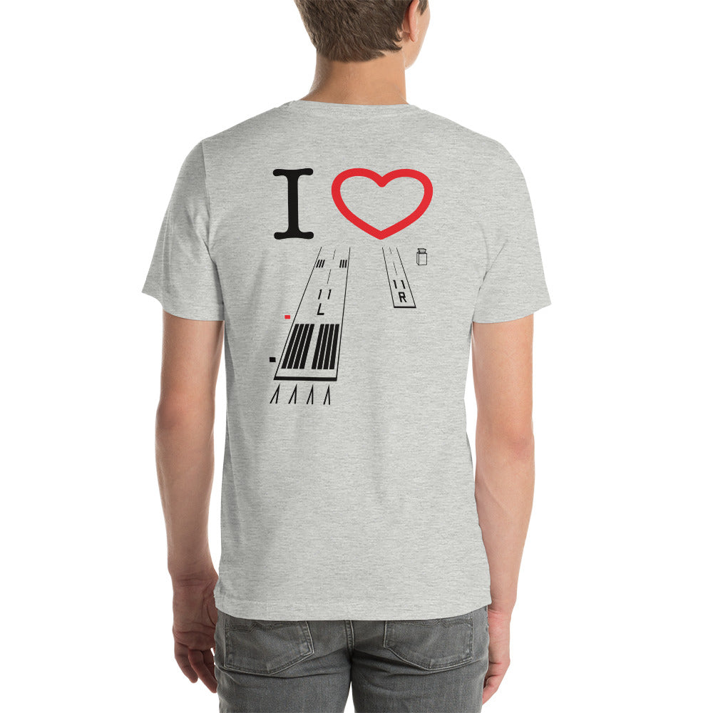 Torrance Airport Runways 29L / 29R - Runways 11L / 11R - Short-Sleeve Unisex T-Shirt