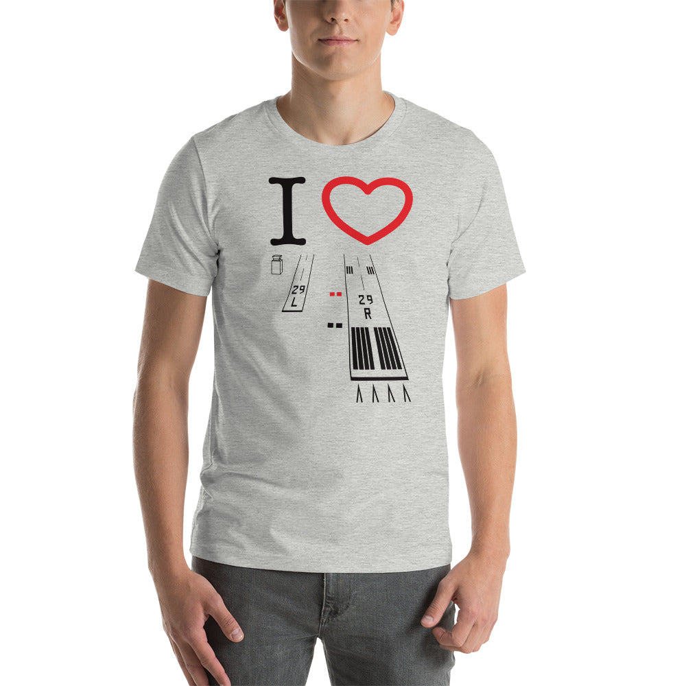 Torrance Airport Runways 29L / 29R - Runways 11L / 11R - Short-Sleeve Unisex T-Shirt