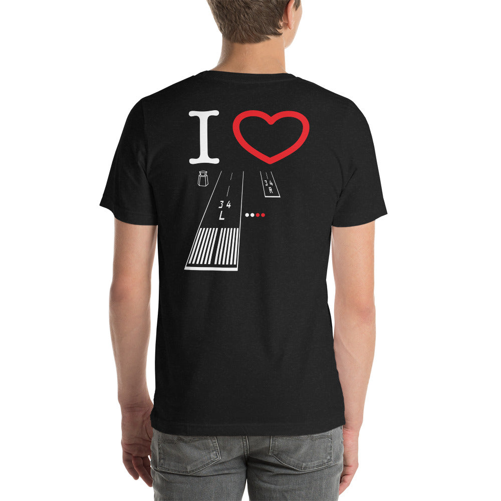 Van Nuys Airport Runways 16L - 16R / 34L - 34R Short-Sleeve T-Shirt