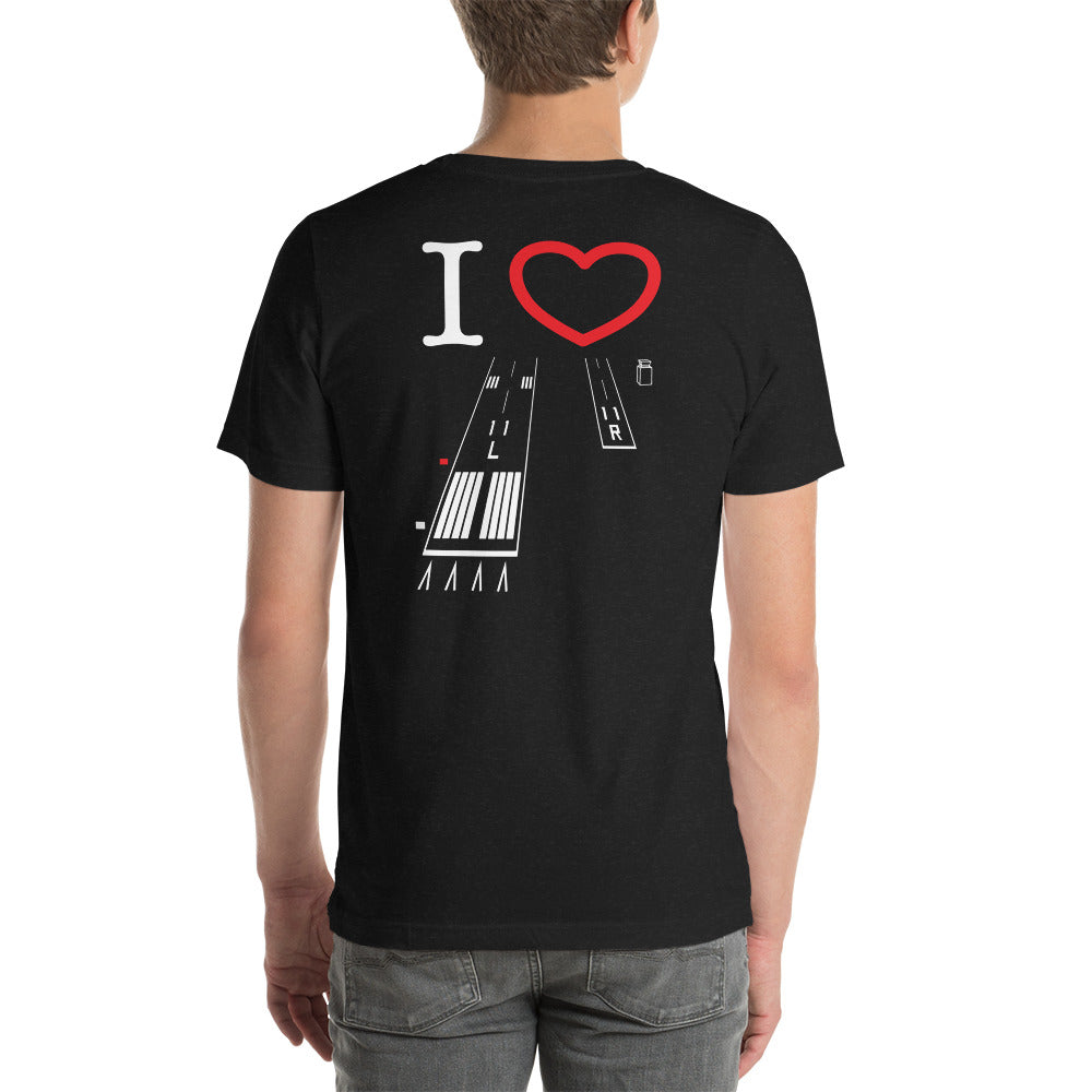 Torrance Airport Runways 29L / 29R - Runways 11L / 11R - Short-Sleeve Unisex T-Shirt