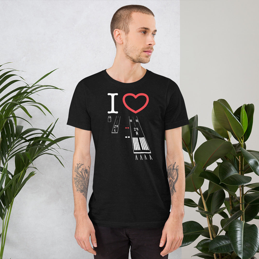 Torrance Airport Runways 29L / 29R - Runways 11L / 11R - Short-Sleeve Unisex T-Shirt