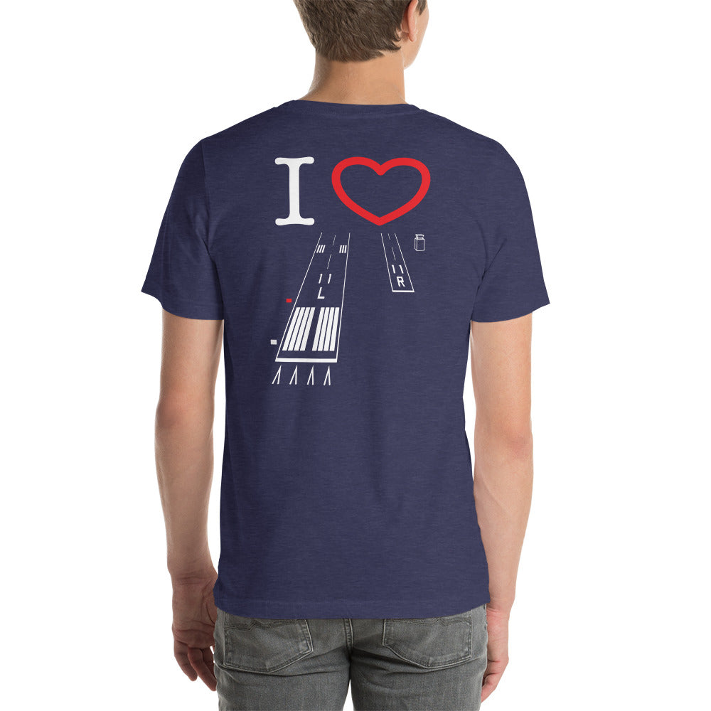 Torrance Airport Runways 29L / 29R - Runways 11L / 11R - Short-Sleeve Unisex T-Shirt