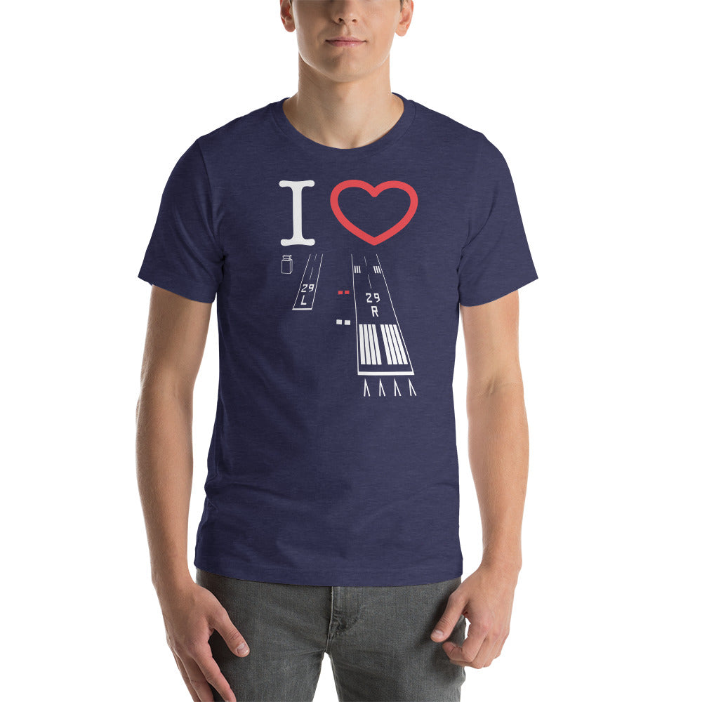 Torrance Airport Runways 29L / 29R - Runways 11L / 11R - Short-Sleeve Unisex T-Shirt