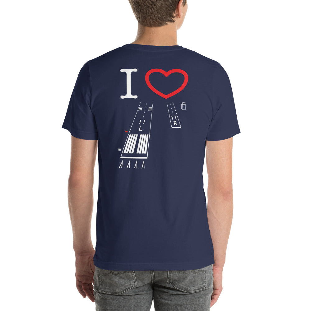 Torrance Airport Runways 29L / 29R - Runways 11L / 11R - Short-Sleeve Unisex T-Shirt