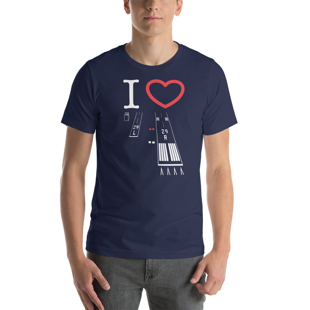 Torrance Airport Runways 29L / 29R - Runways 11L / 11R - Short-Sleeve Unisex T-Shirt