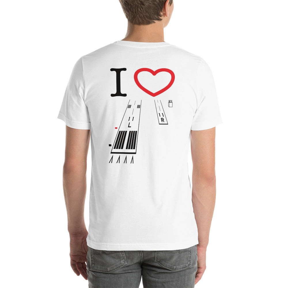 Torrance Airport Runways 29L / 29R - Runways 11L / 11R - Short-Sleeve Unisex T-Shirt