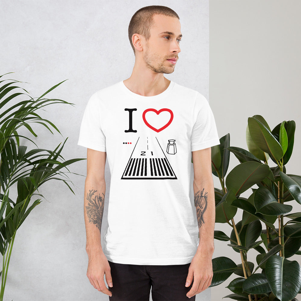 Santa Monica Airport Runway 21 / Runway 3 Short-Sleeve T-Shirt